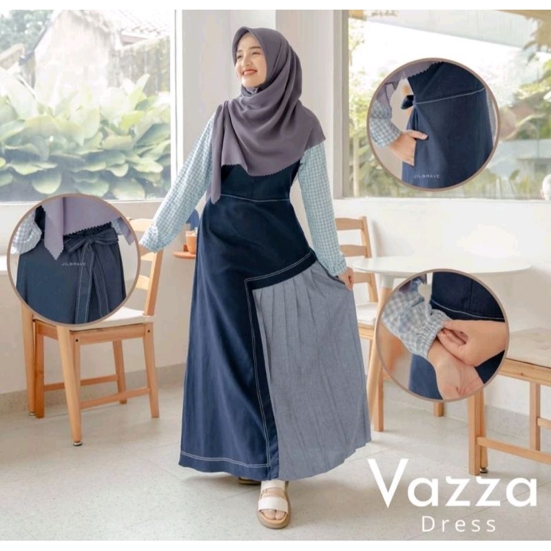 New| Jilbrave Vazza Dress Morning Blue. Jilbrave. Dress Muslimah. Gamis. Gamis Remaja. Aesthetic | G