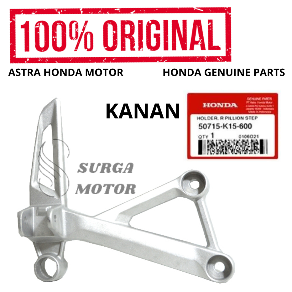 Dudukan Pijakan Kaki Footstep Belakang Kanan New CB150R Streetfire K15M Original Honda AHM 50715-K15