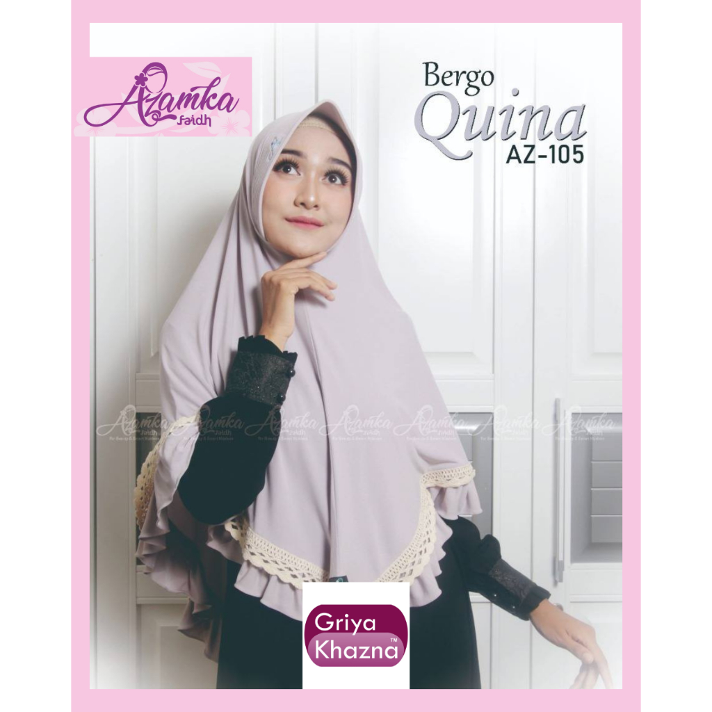 Azamka jilbab Kerudung Syari Bergo Jumbo Quina
