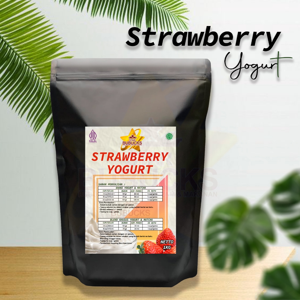 

Star Bubucks Rasa Yogurt Strawberry Bubuk Instan Minuman Premiun ( 1 Kg )