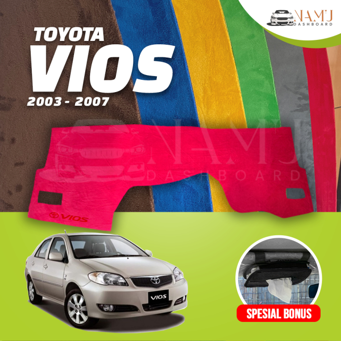 ALAS BULU DASHBOARD MOBIL VIOS GEN 1 - COVER KARPET PELINDUNG DASBOR TOYOTA 2003 2004 2005 2006 2007
