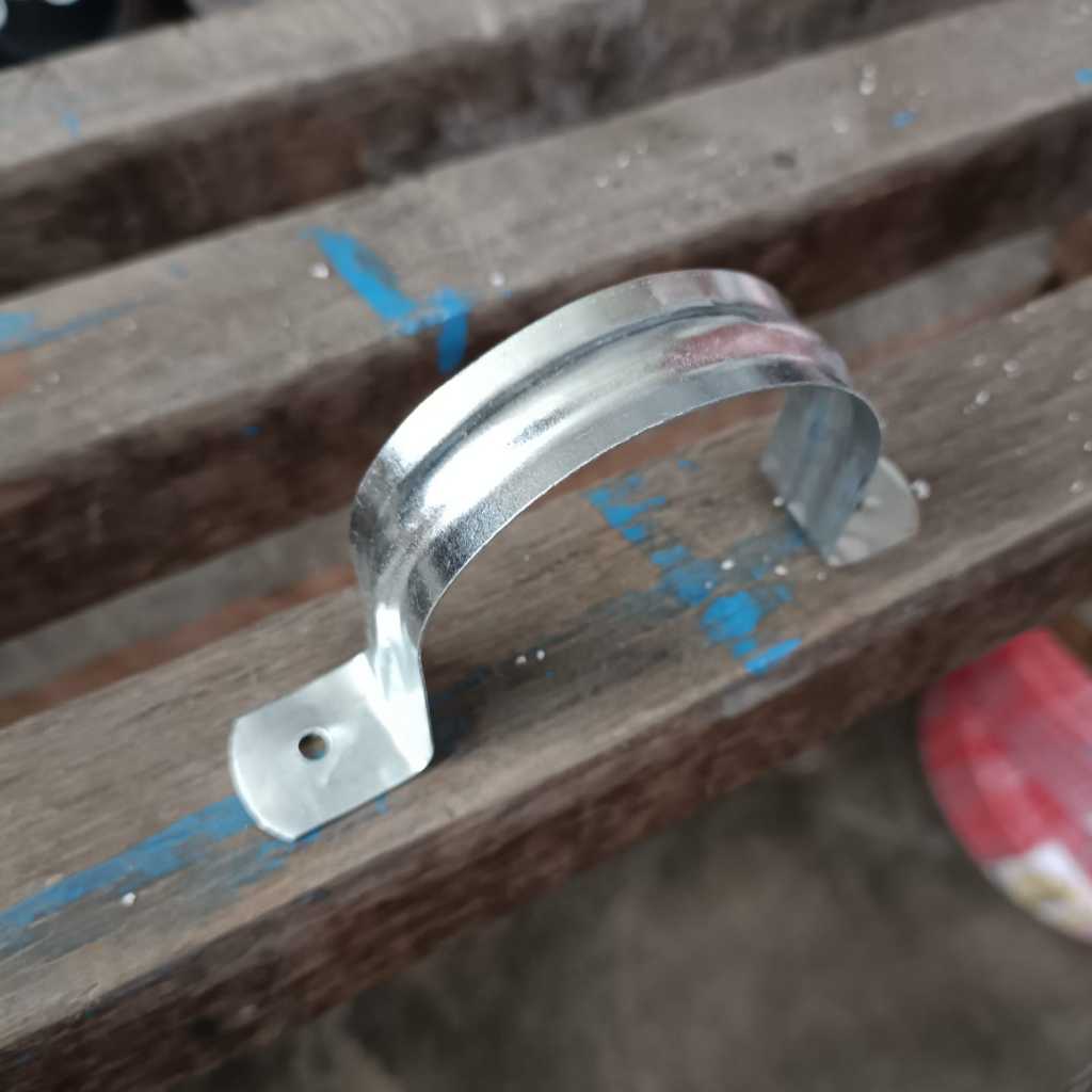 Klem Pipa Murah 2" / Plat Besi Galvanis Murah / Klem Pipa PVC / Klem Pipa Omega / Klem Pipa Seng