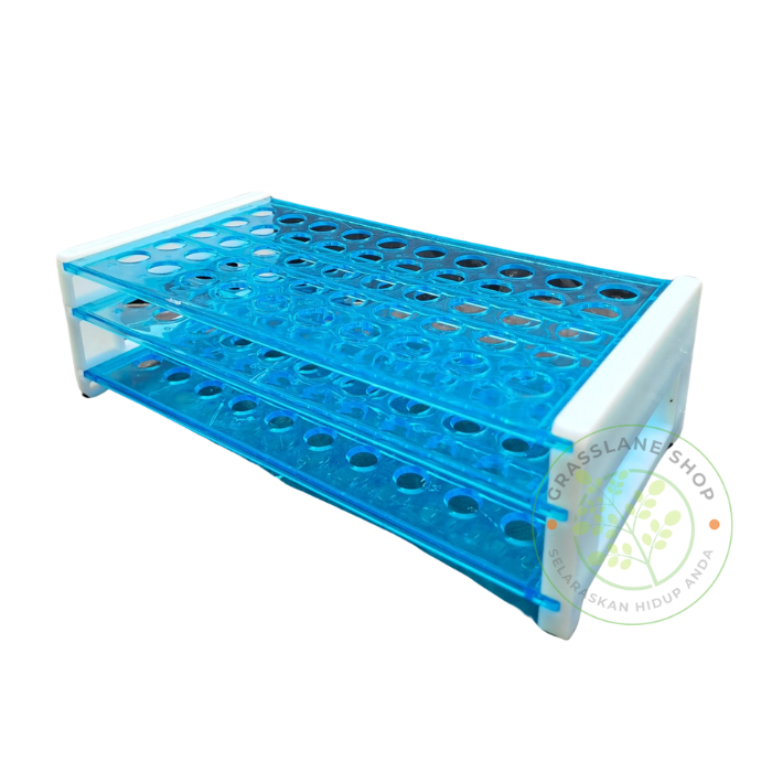 Rak Tabung Reaksi Test Tube diameter 13 mm 50 lubang Acrylic