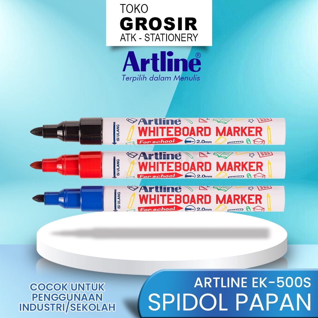 

GROSIR Spidol Whiteboard Marker Artline For School EK-500S