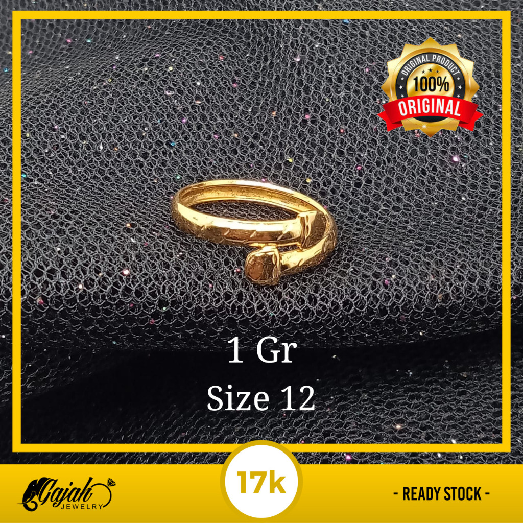 Cincin Emas 17K - Toko Emas Gajah Online - 1 Gr - 6123