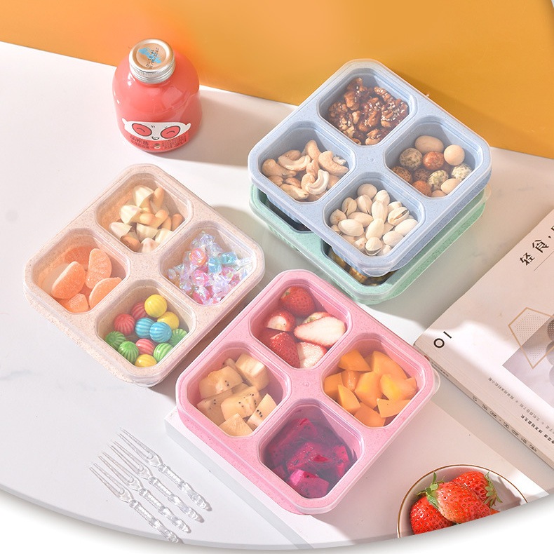 Kotak Makan 4 Sekat / Kotak Makan Lunchbox Plastik