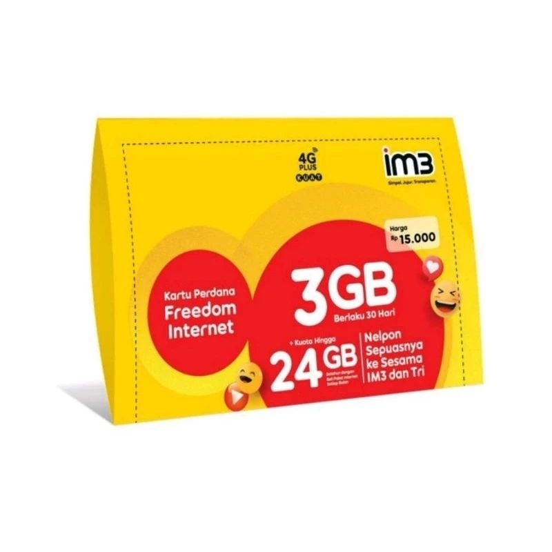 Kartu perdana kuota Indosat 3gb aktip siap pakai