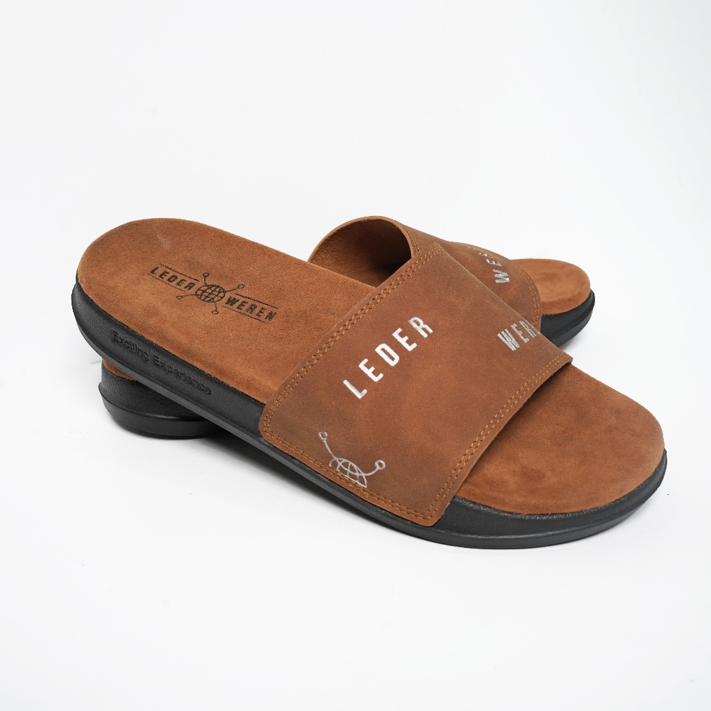 	 Lederweren Leder Slipper Arcana Sandal Unisex Kasual	