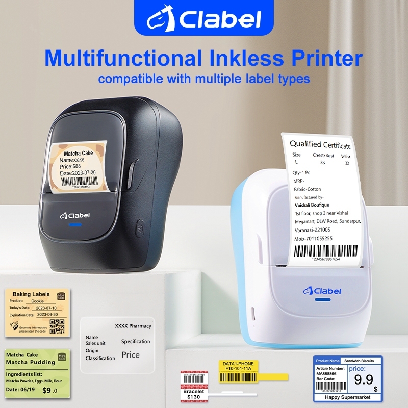 Printer Portable Wireless Bluetooth Buat Label Stiker Harga Makanan Produk - CLABEL 221B