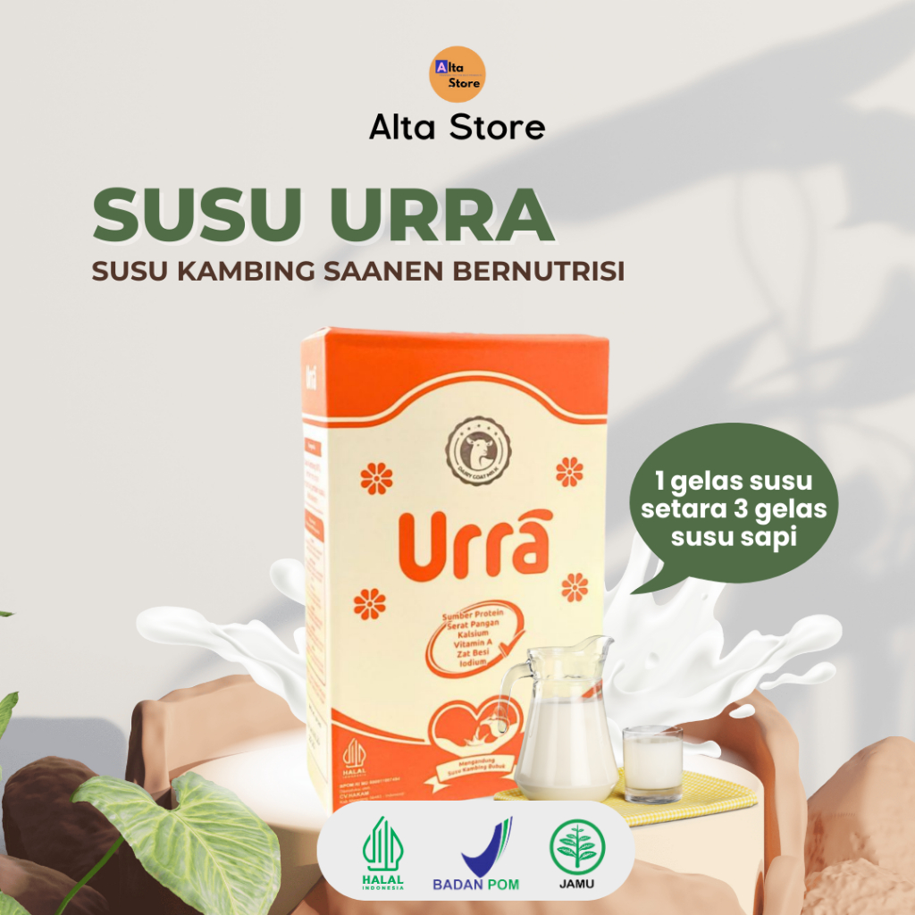 

Susu Urra Susu Kambing Saanen Premium 200gr Penambah Berat Badan dan Penggemuk Badan Anak