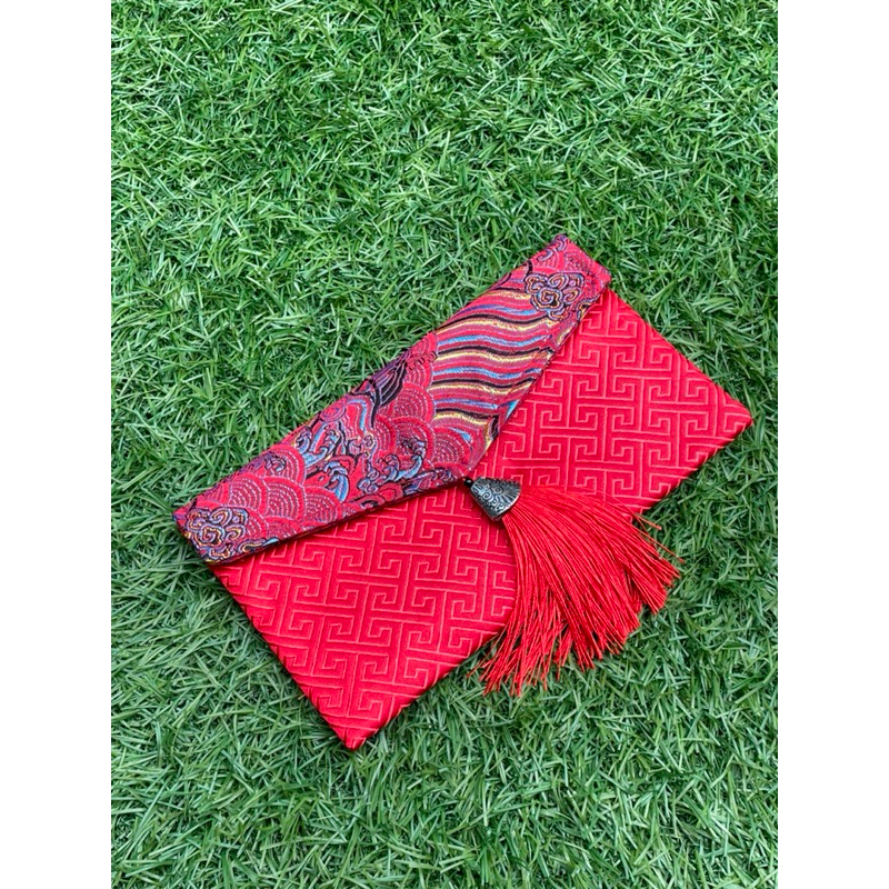 

angpao kain premium cheongsam style/ full bordir timbul design gaya jepang