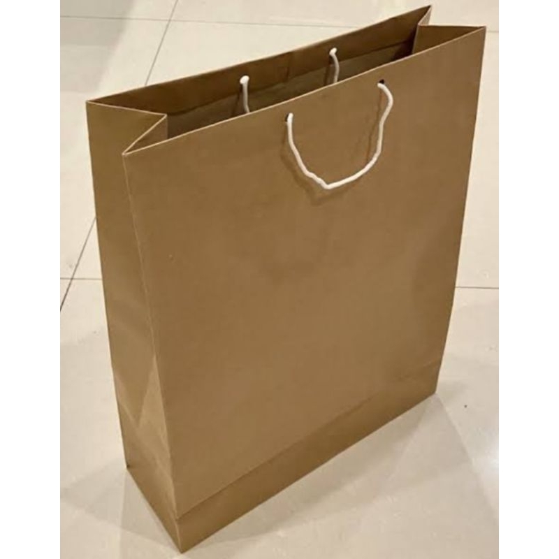 

PAPER BAG PAPERBAG TAS KERTAS COKLAT WHITE KRAFT BROWN RUSTIC VITAGE