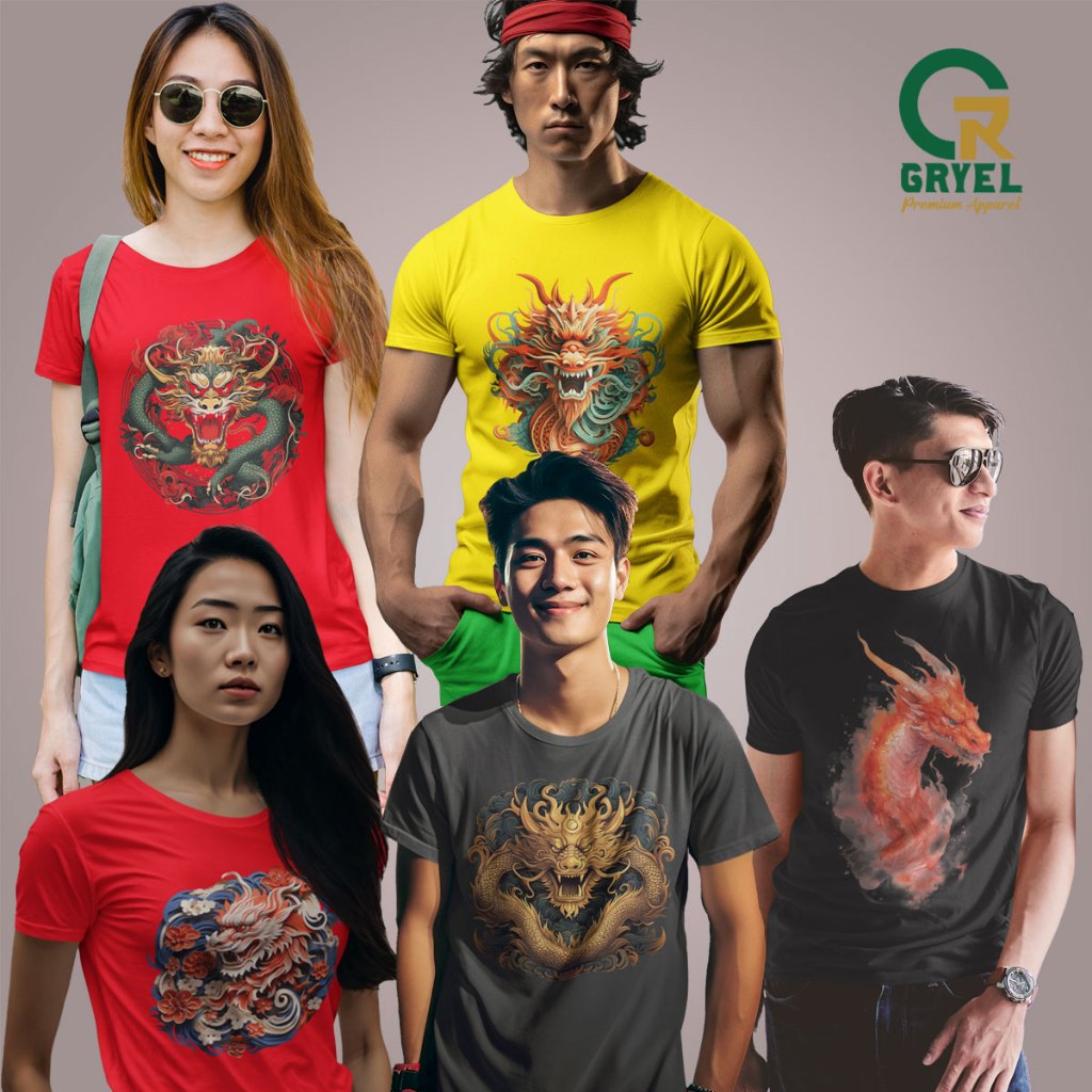 Kaos Pria Kaos Wanita Baju Distro T Shirt Premium Naga