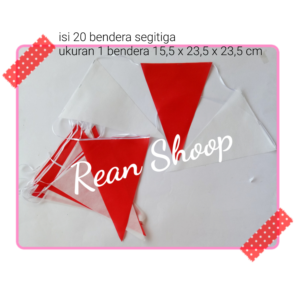 banner flag bunting flag garland flag bendera indonesia bendera segitiga merah putih dirgahayu repub
