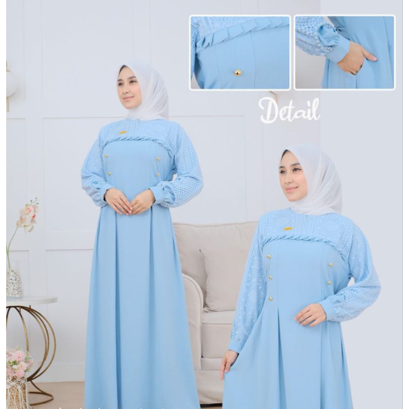 GAMIS CRINGKEL MIX BRUKAT MALIKA JUMBO LD 12OCM // GAMIS BRUKAT POLO LINEN