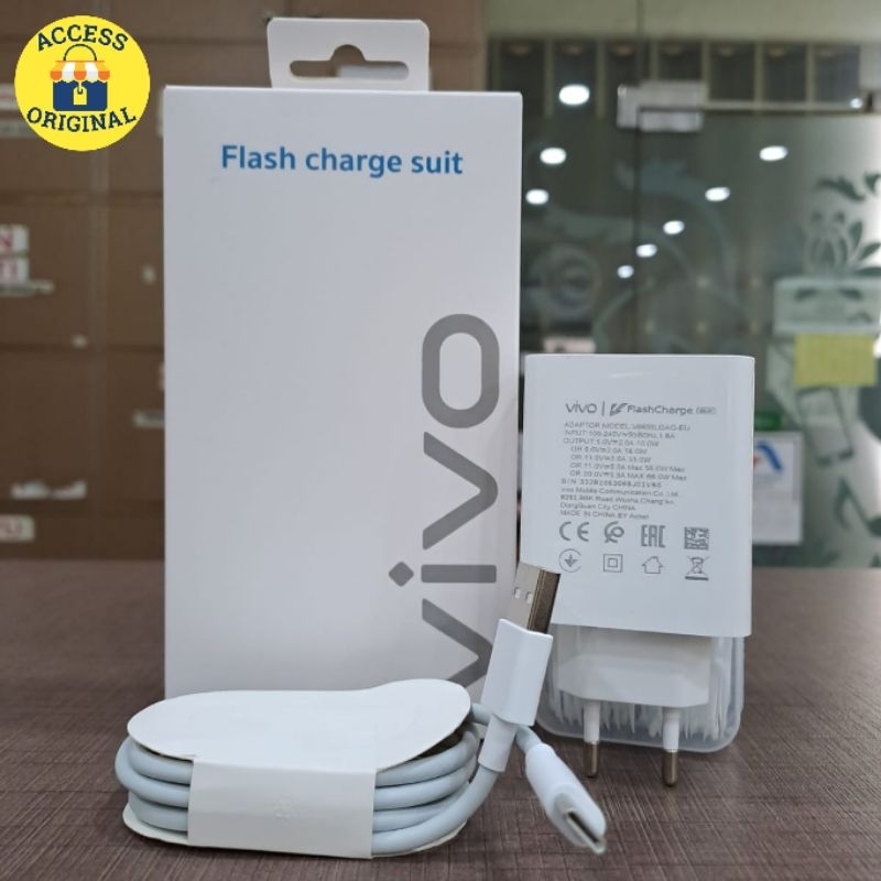 Charger Adaptor FlashCharge 66W Vivo V27 V27e V27 Pro Original