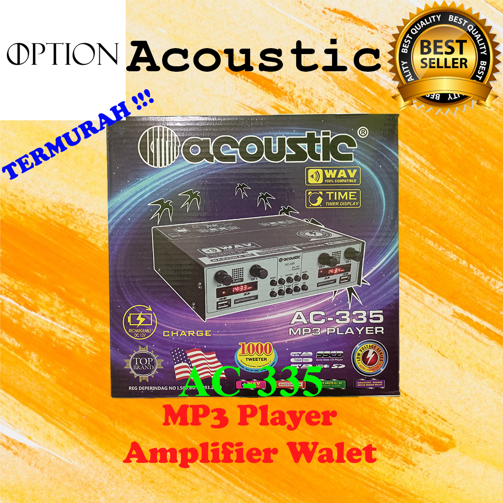 Acoustic AC-335 Amplifier Wallet MP3 Player Walet