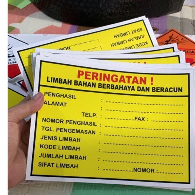 

Sticker VINYL Limbah B3 (Bahan Berbahaya dan Beracun) RAMBU K3