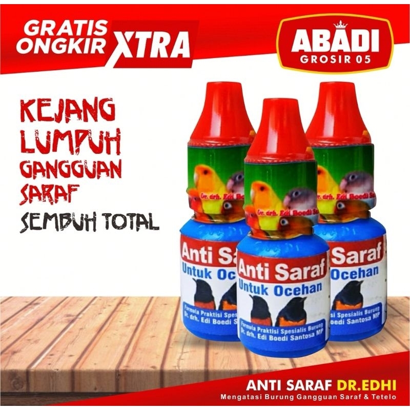 ANTI SARAF OBAT BUAT BURUNG OCEAN SAKIT TETELO MURAI KENARI PLECI DR. EDHI