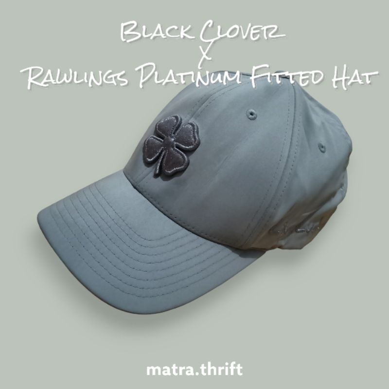 Topi Black Clover + Rawlings Platinum Fitted Hat
 ORIGINAL Built-up