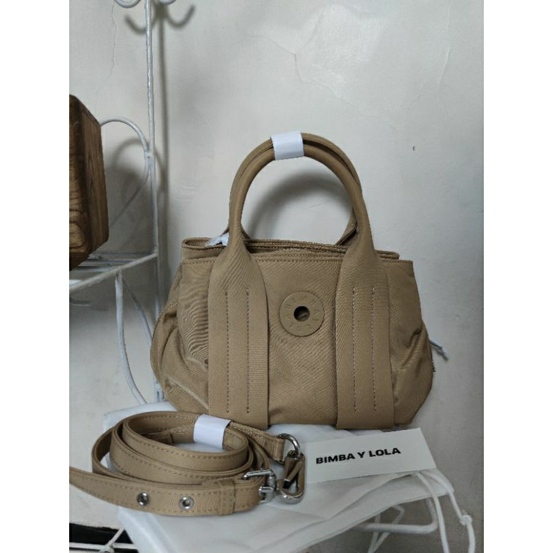 Tas wanita branded original xs tan tote bag nylon chimo brown
