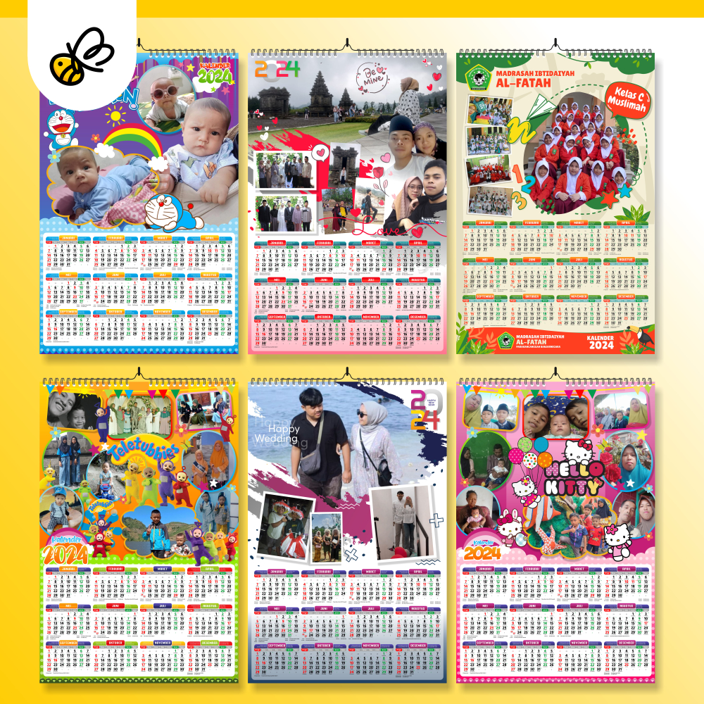 

Cetak Kalender Dinding Kustom Desain (by request), Foto, 1 Tahunan Lengkap Masehi, Hijriyah, Jawa