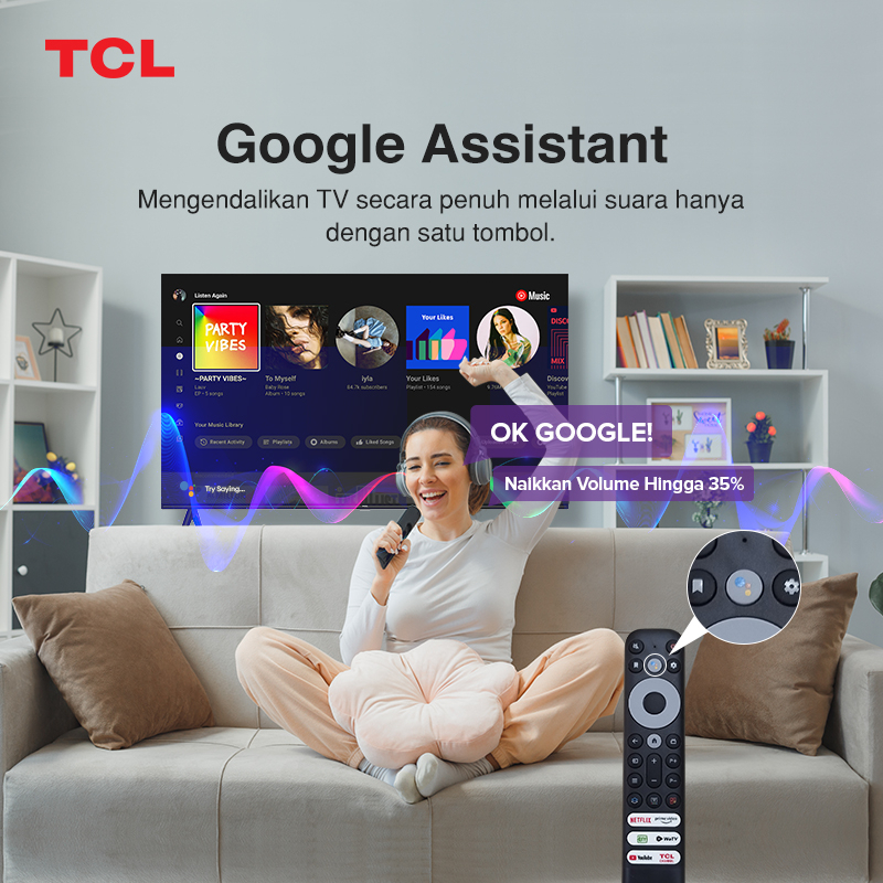 [Flash Sale] TCL 40 Inch Google TV - FHD - Dolby Audio - Google Play/Netflix/Youtube - Wifi/Bluetooth/USB + Free Vidio 12 Bulan* (Model: 40G9)