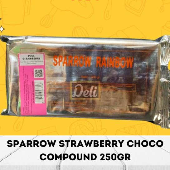 

Ready oke] SPARROW Strawberry Choco Compound 250gr/Cokelat Baking Sparrow 250gr