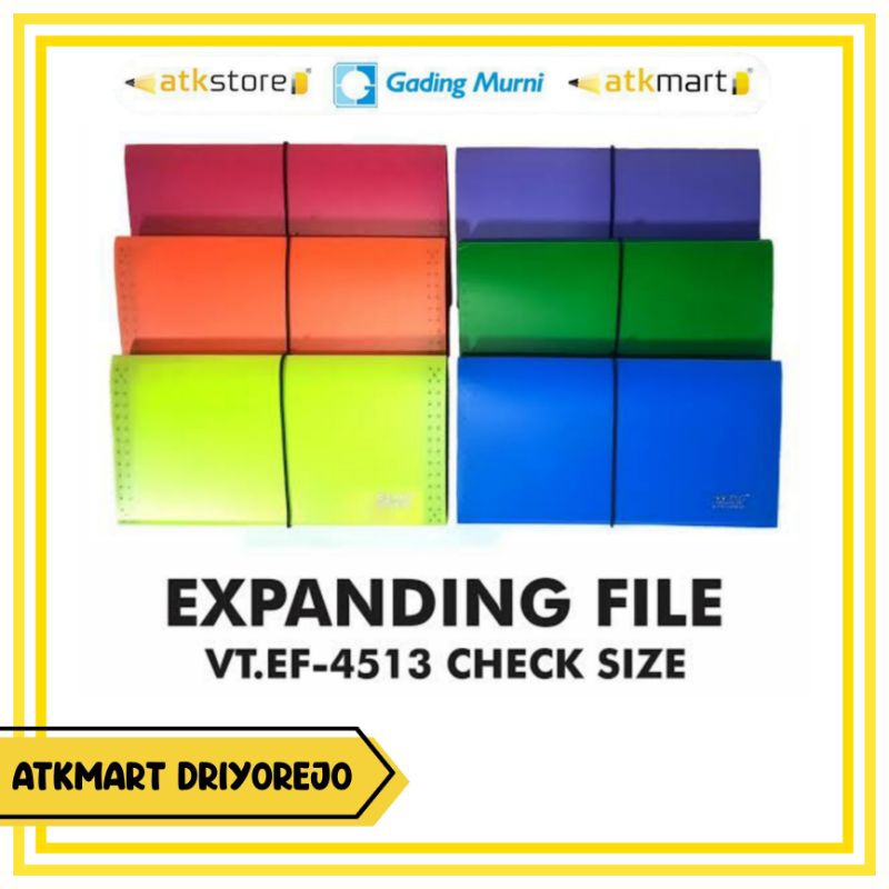 

V-TEC EXPANDING FILE FOLDER VT.EF-4513 CHECK SIZE - EKSPENDING FILE