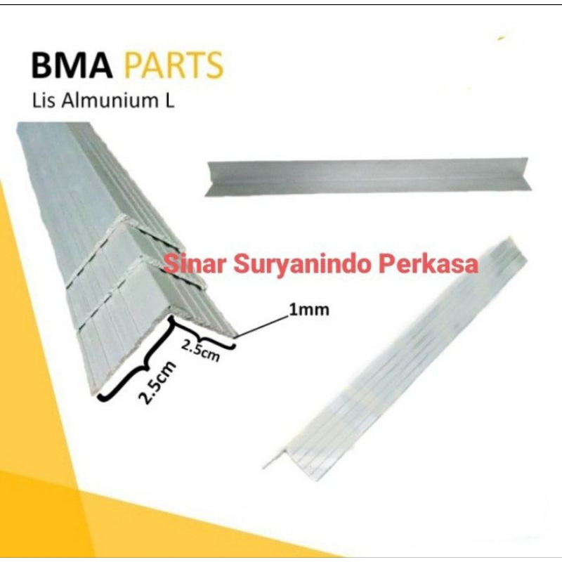 aluminium lis L 150cm