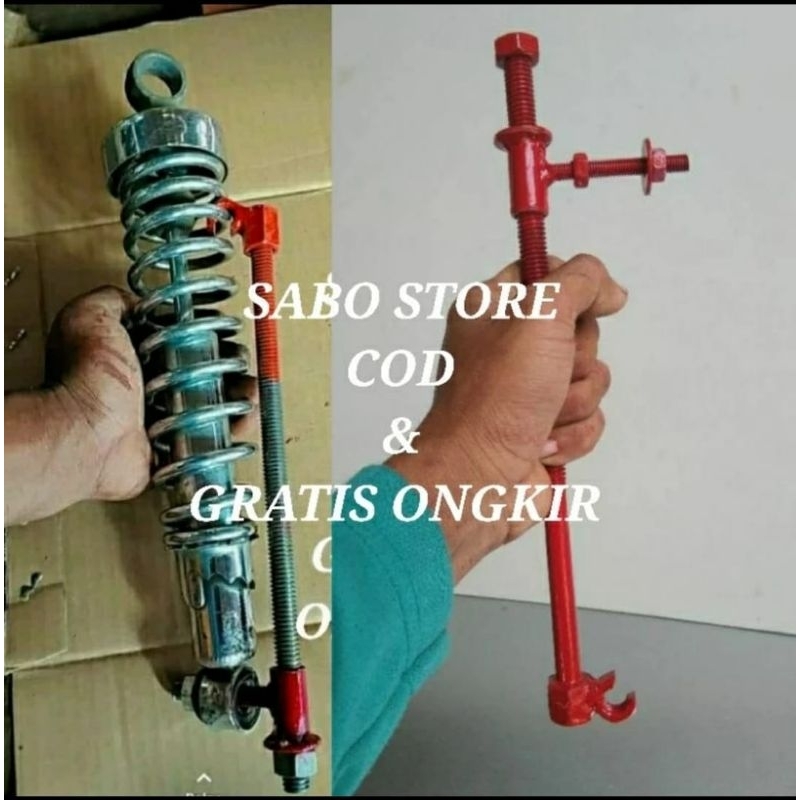 treker shock breaker belakang motor alat buka per shock belakang