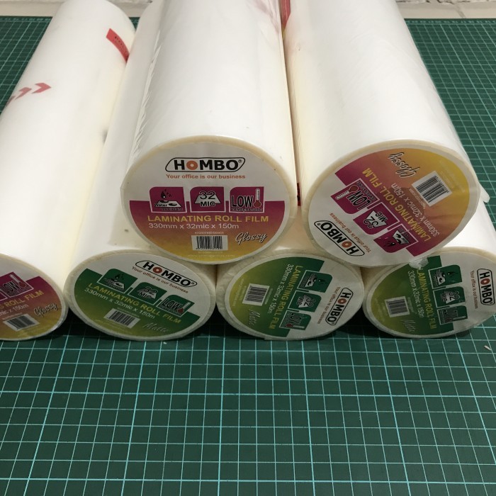 

Plastik Laminasi Roll A3 Laminating Hombo Glossy Doff Mate 33cm x 150m