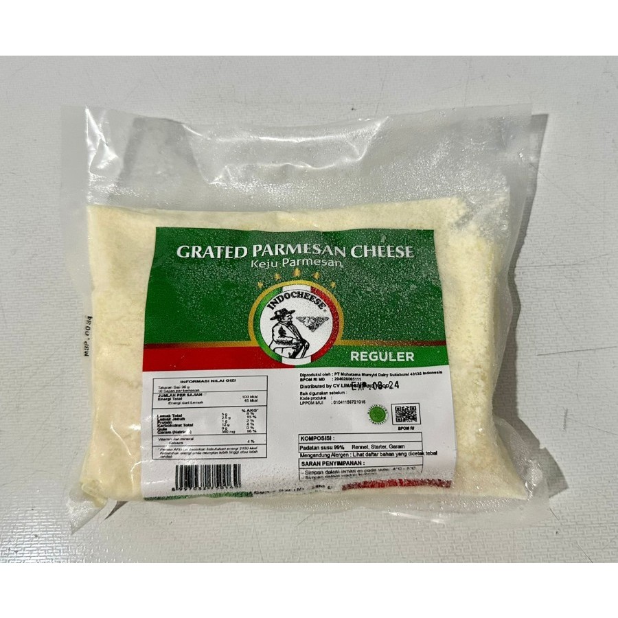 

Keju Parmesan Parut Indocheese 300gr Grated Cheese