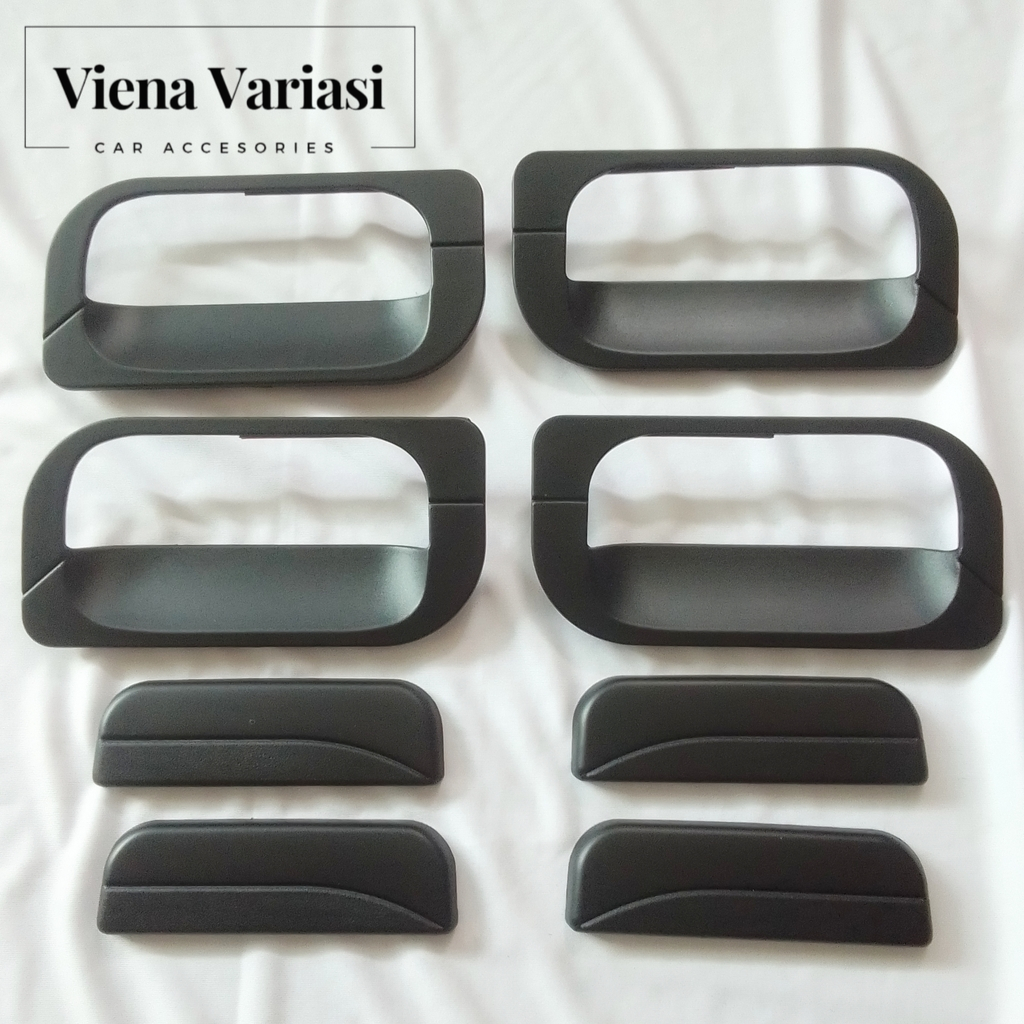 Paket Cover Handle Outer Pegangan Pintu Mobil Avanza Lama 2005 - 2010 Hitam Doff Luxury