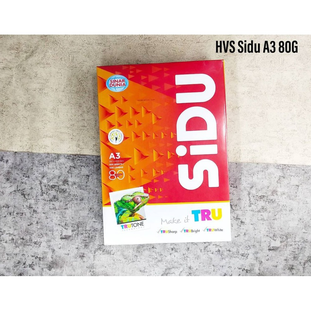 

(500 LEMBAR) HVS SIDU A3 70 - 80 GSM