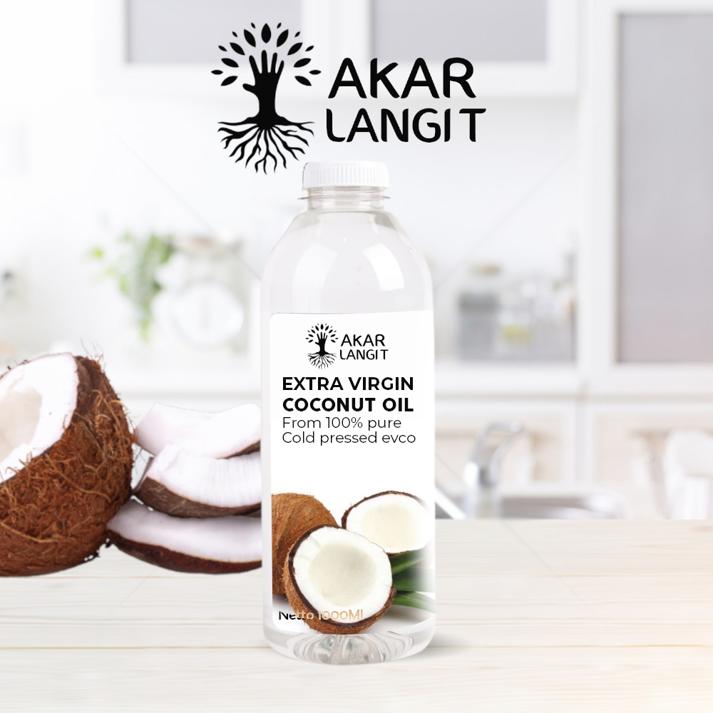 

VCO Virgin Coconut Oil 1 Liter AKARLANGIT - Minyak kelapa VCO Murni 100% Original