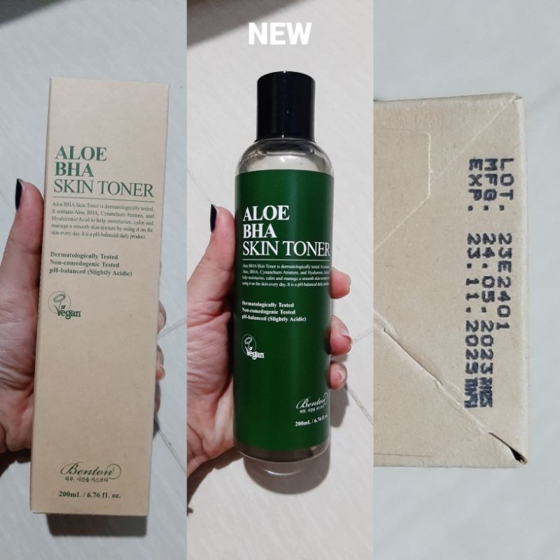 Preloved & new Benton aloe bha toner, snail bee ultimate cream, cica gel sunscreen serum, uv defense