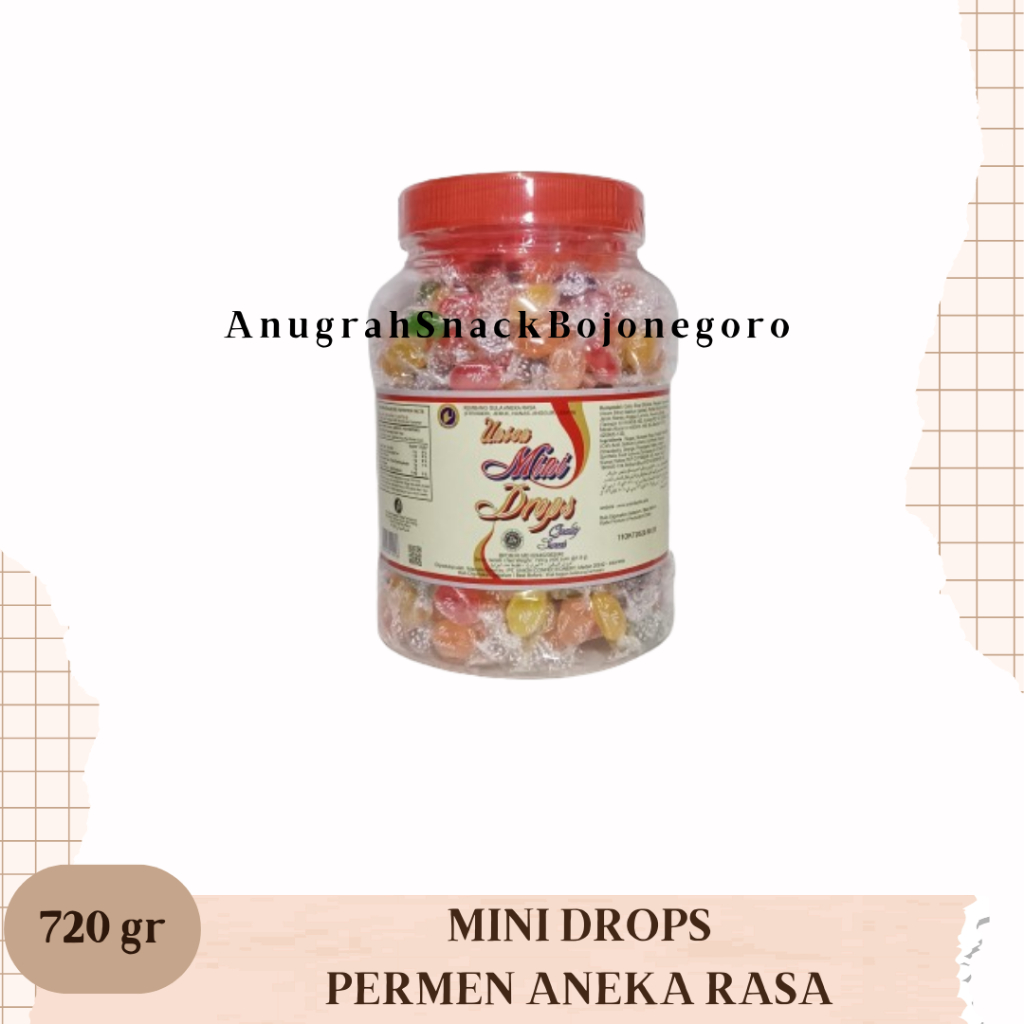 

Union Mini Drops Permen Aneka Rasa Toples 720gr