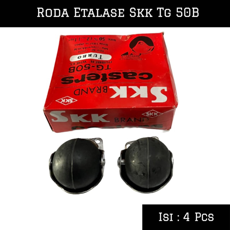 (4 pcs) Roda Skk Tg 50B Rubber Wheel Turbo 1 Set / Roda Etalase Skk