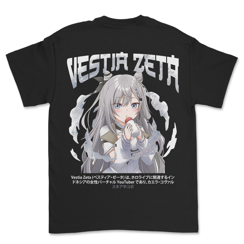 Baju Kaos VESTIA ZETA VTuber Youtuber Wibu Waifu Indonesia BERGAYA STORE