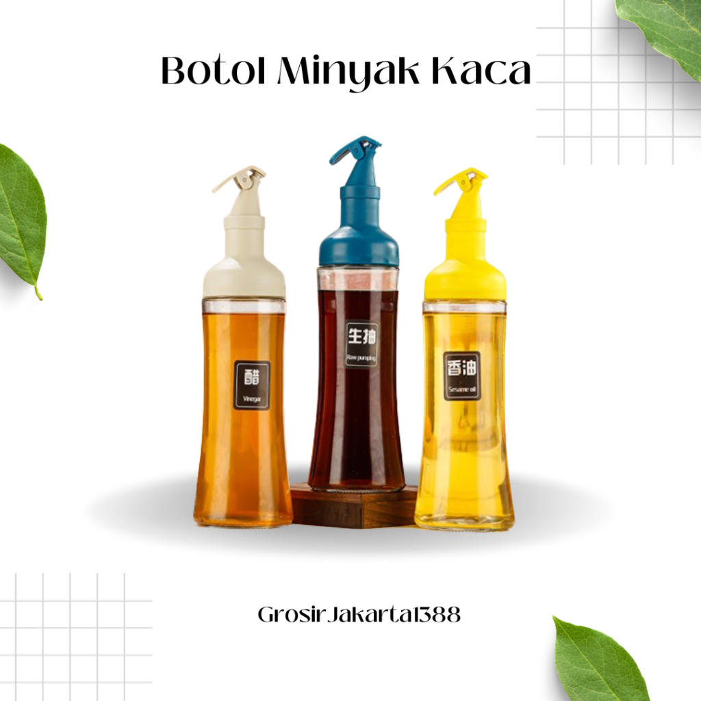 Botol Minyak Goreng Botol Minyak Kaca / Tempat Minyak Goreng Perlengkapan Dapur Botol Kaca