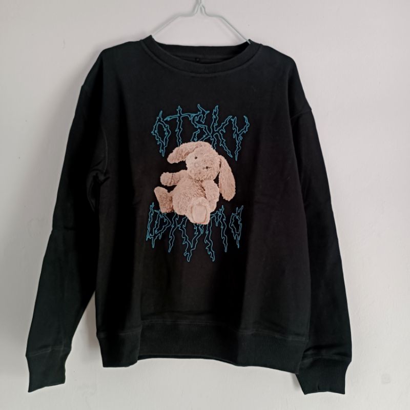 (PRELOVED) CREWNECK BLACK RABBIT OTSKY
