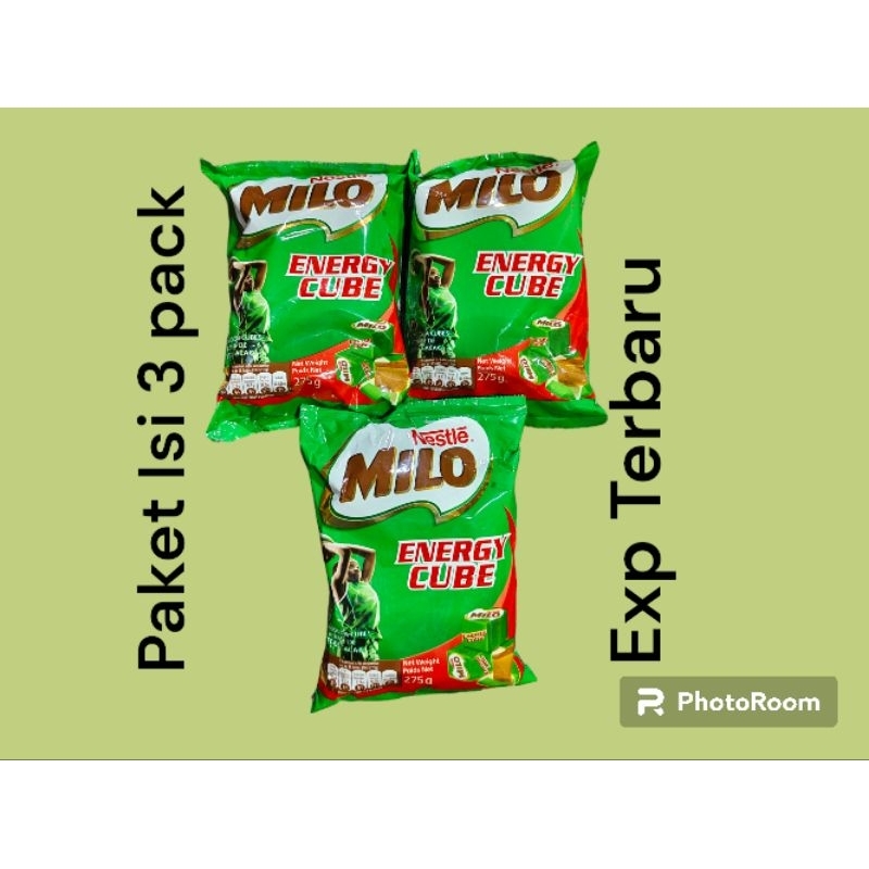 

Paket 3 pack Nestle Milo Cube 100.pcs original Chocolate