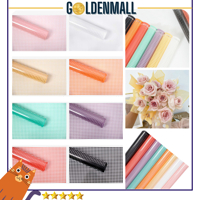 

Flower Wrapping Polkadot Cellophane Kertas Buket Bunga Transparan List Florist Ecer 6189