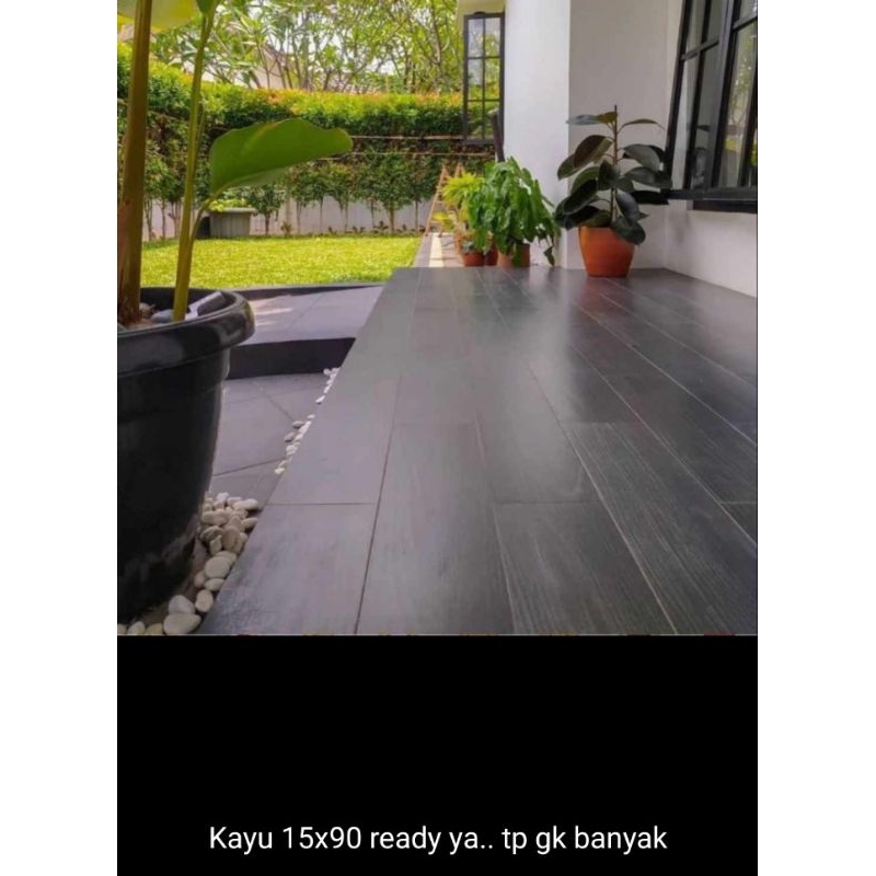 Roman Granit 90x15 dCedrus Nero Lantai Kayu Hitam Matte/ GT912242R dCedrus Nero Roman Granit