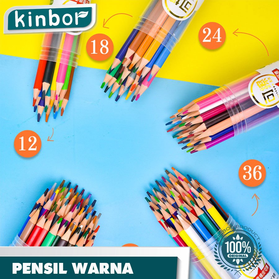 

Pensil warna bisa dihapus/ Erasable colored pencil 24/36/48 warna ( KINBOR )