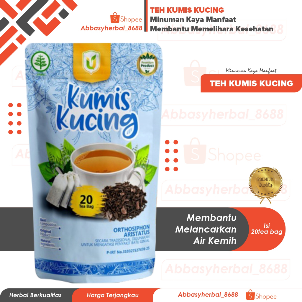 

Abbasy Herbal_Teh Kumis Kucing Usybah | Kumis Kucing | Teh Tradisional | Original Produk Usybah 20 Tea Bag