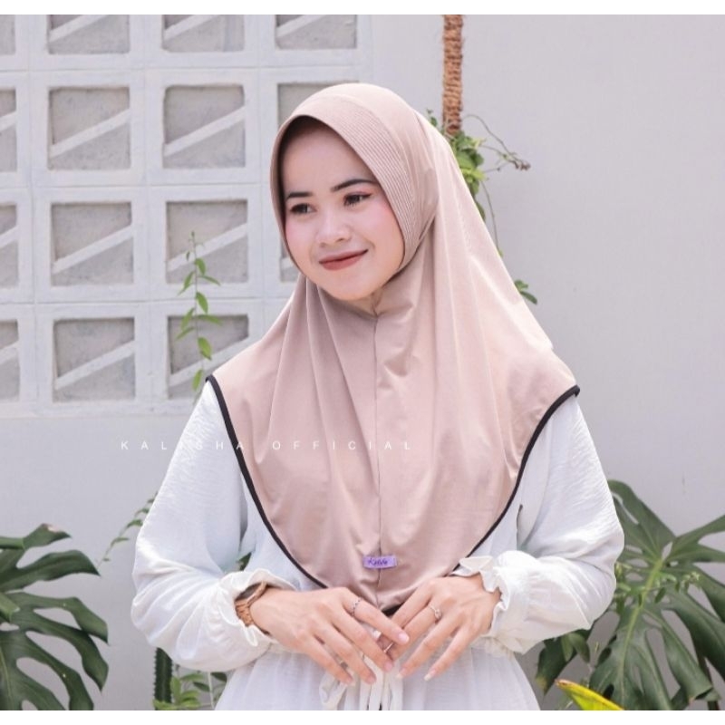 Hijab Bergo Hamidah Instan Ayra Jilbab Polet Hitam By Kalishaofficial
