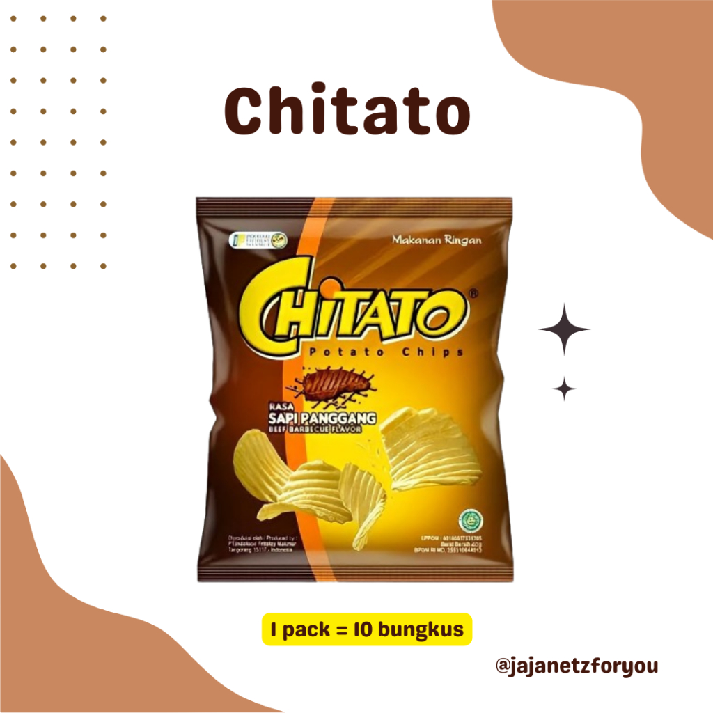 

Snack Chitato Rasa Sapi Panggang 2000an ( 1 pack/renceng = 10pcs x 15gr)