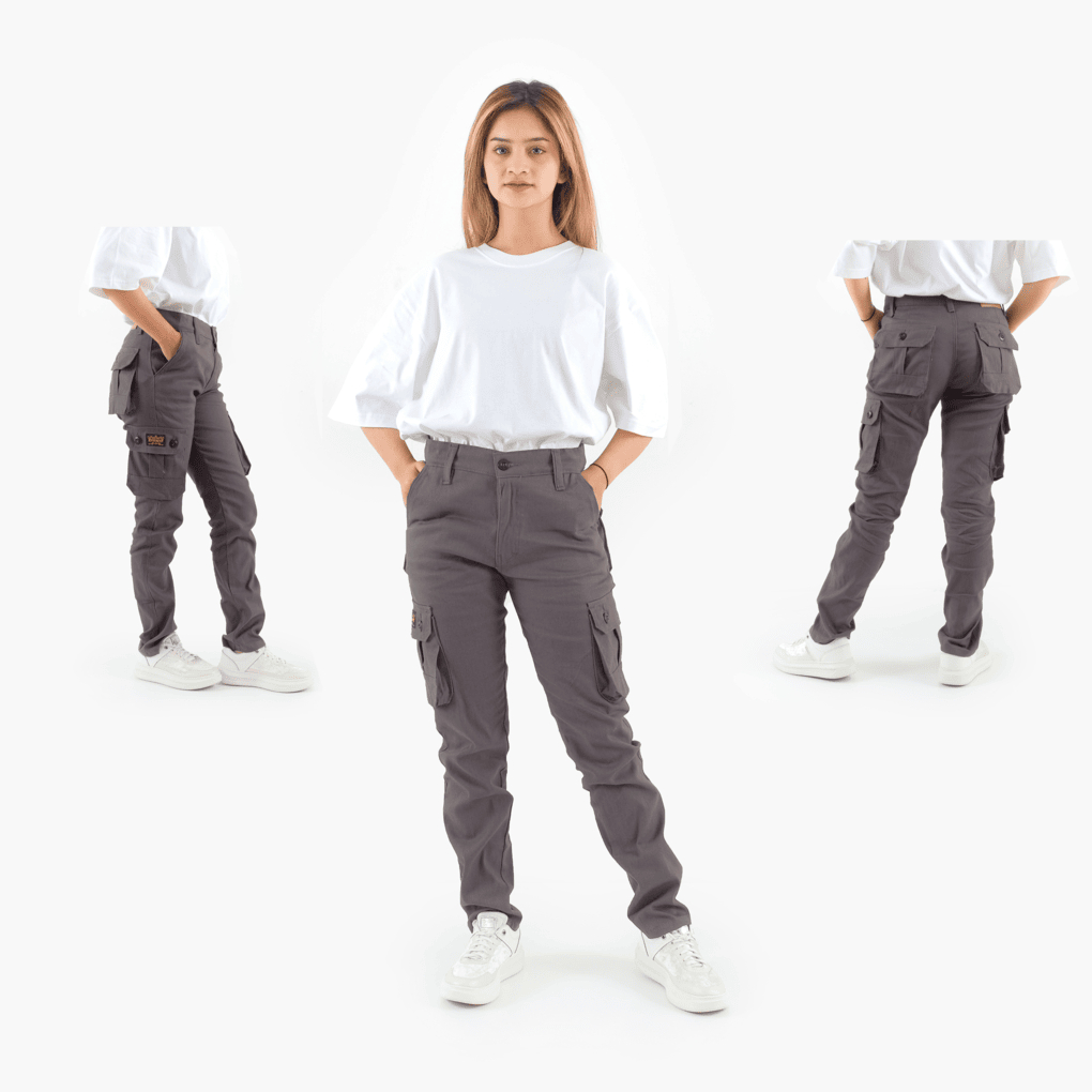 Zweckout Label - Cargo Pants Wanita / Celana Cargo Wanita Jumbo Panjang Kargo Wanita Slim Fit Big Si